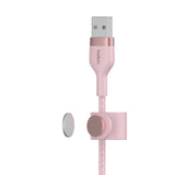 Belkin BoostCharge Pro Flex 1m USB-A Cable with Lightning Connector Pink CAA010BT1MPK