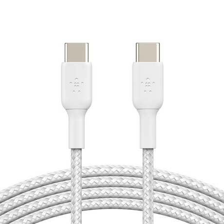 Belkin BoostCharge 1m Braided USB-C to USB-C Cable - White CAB004BT1MWH