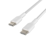 Belkin BoostCharge 1m Braided USB-C to USB-C Cable - White CAB004BT1MWH