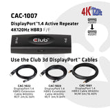 CLUB3D DisplayPort 1.4 Active Repeater 4K120Hz HBR3 F/F