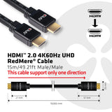 CLUB3D HDMI 2.0 4K60Hz RedMere cable 15m/49.2ft