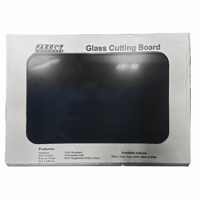 Parrot Glass Cutting Board 210x300mm Black CB2129B