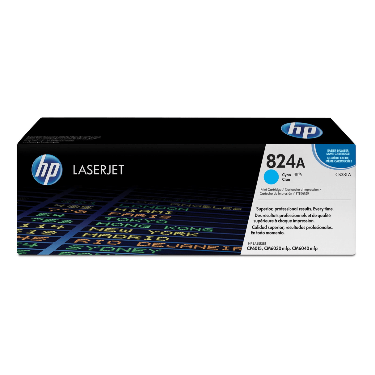 HP 824A Cyan Toner Cartridge 21,000 Pages Original CB381A Single-pack