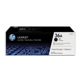 HP 36A Black Toner Cartridges 2,000 Pages Each Original CB436AD Dual-pack