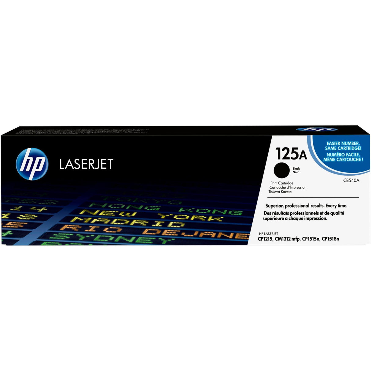 HP 125A Black Toner Cartridge 2,200 Pages Original CB540A Single-pack