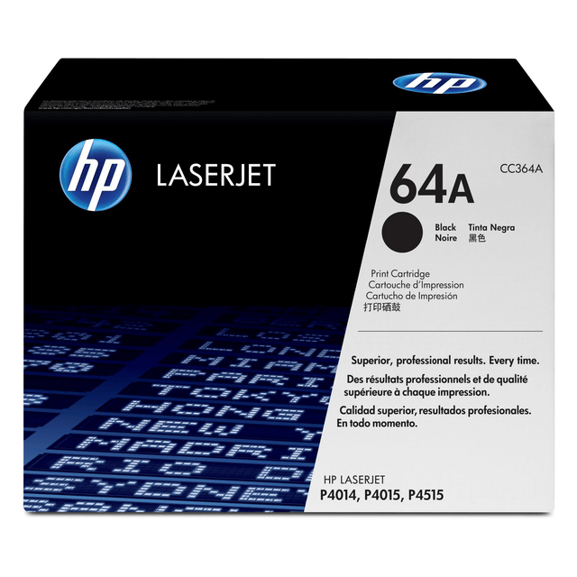 HP 64A Black Toner Cartridge 10,000 Pages Original CC364A Single-pack