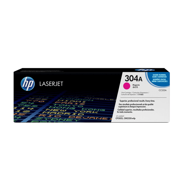 HP 304A Magenta Toner Cartridge 2,800 Pages Original CC533A Single-pack