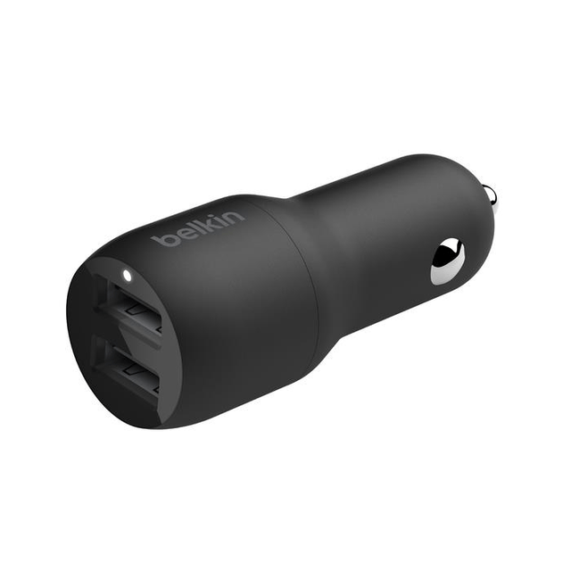 Belkin 24W Dual USB-A Car Charger - Black CCB001BTBK