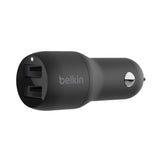 Belkin 24W Dual USB-A Car Charger - Black CCB001BTBK