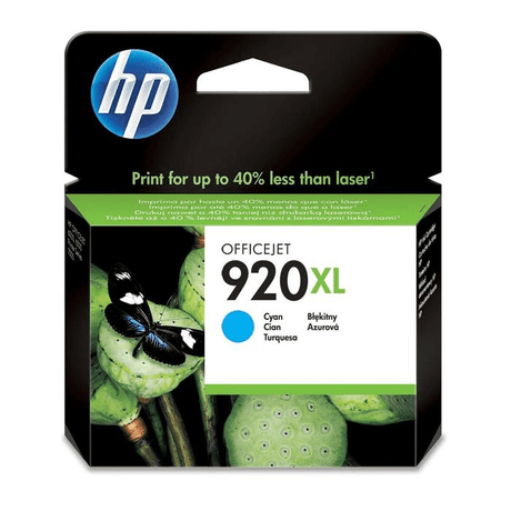 HP 920XL Cyan High Yield Printer Ink Cartridge Original CD972A Single-pack