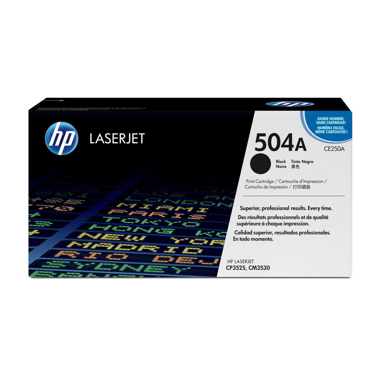 HP 504A Black Toner Cartridge 5,000 Pages Original CE250A Single-pack