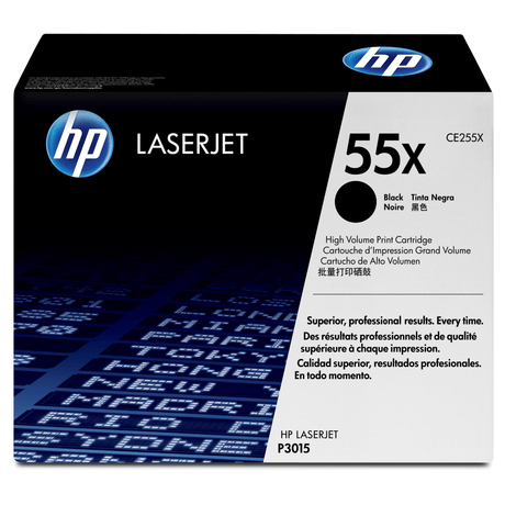 HP 55X Black Toner Cartridge 12,500 Pages Original CE255X Single-pack