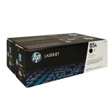 HP 85A Black Toner Cartridges 1,600 Pages Each CE285AF Dual-pack