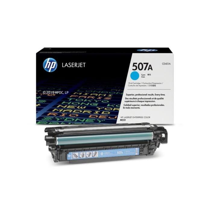 HP 507A Cyan Toner Cartridge 6,000 Pages Original CE401A Single-pack