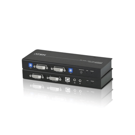 ATEN CE604 USB DVI Dual View Cat 5 KVM Extender