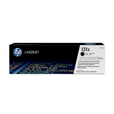 HP 131X Black Toner Cartridge 2,400 Pages Original CF210X Single-pack