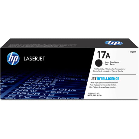 HP 17A Black Toner Cartridge 1,600 Pages Original CF217A Single-pack