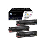 HP 410X Cyan Magenta Yellow Toner Cartridges 5,000 Pages Each Original CF252XM 3-pack