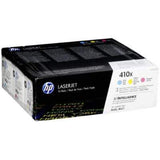 HP 410X Cyan Magenta Yellow Toner Cartridges 5,000 Pages Each Original CF252XM 3-pack