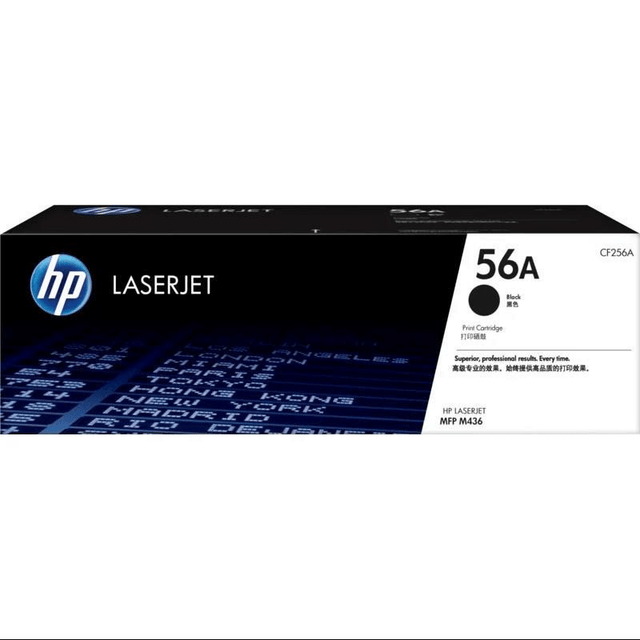 HP 56A Black Toner Cartridge 7,400 Pages Original CF256A Single-pack