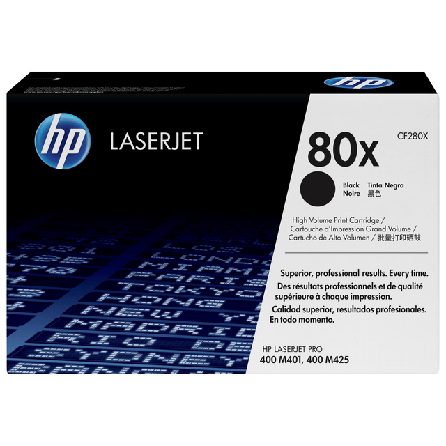 HP 80X Black Toner Cartridge 6,900 Pages Original CF280X Single-pack