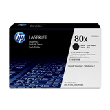 HP 80X Black Toner Cartridges 13,800 Pages Each Original CF280XD Dual-pack