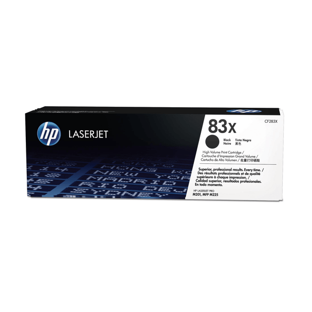 HP 83X Black Toner Cartridge 2,200 pages Original CF283X Single-pack