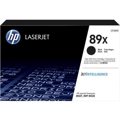 HP 89X Black Toner Cartridge 10,000 Pages Original CF289X Single-pack