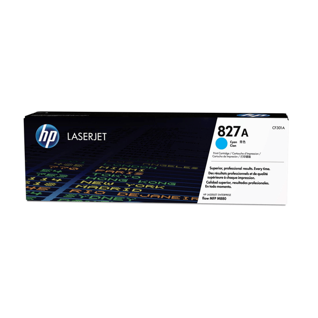 HP 827A Cyan Toner Cartridge 32,000 Pages Original CF301A Single-pack