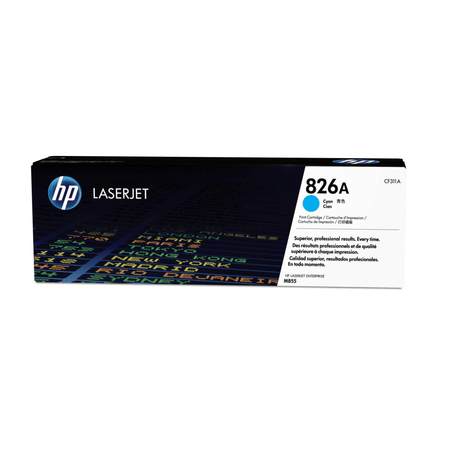 HP 826A Cyan Toner Cartridge 31,500 Pages Original CF311A Single-pack