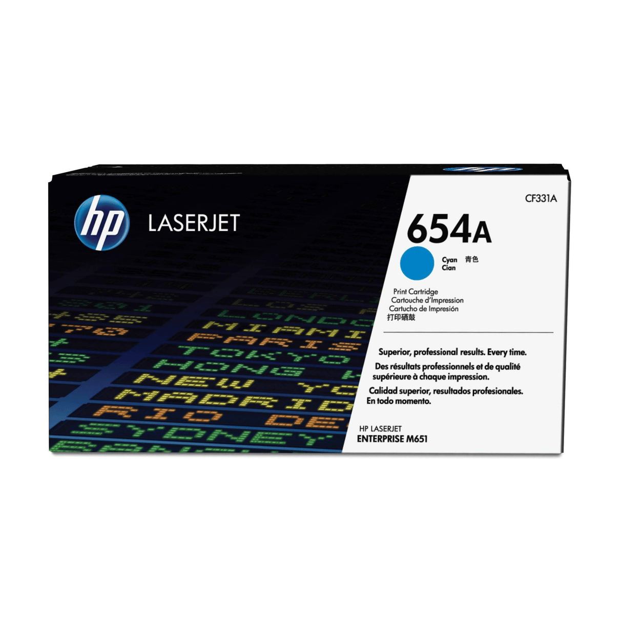 HP 654A Cyan Toner Cartridge 15,000 Pages Original CF331A Single-pack