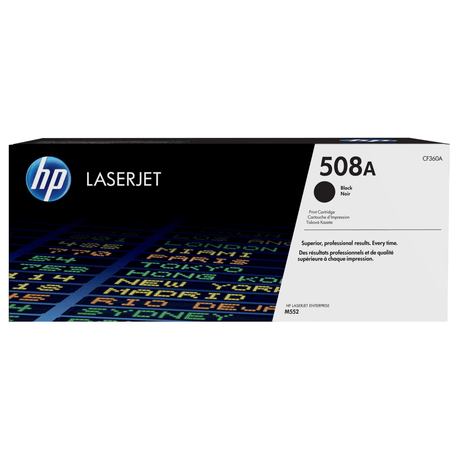 HP 508A Black Toner Cartridge 6,000 Pages Original CF360A Single-pack