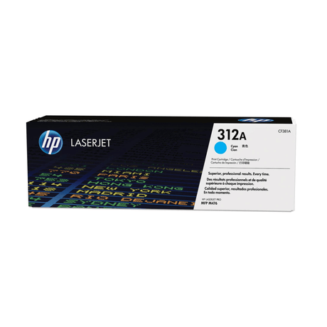 HP 312A Cyan Toner Cartridge 2,700 Pages Original CF381A Single-pack