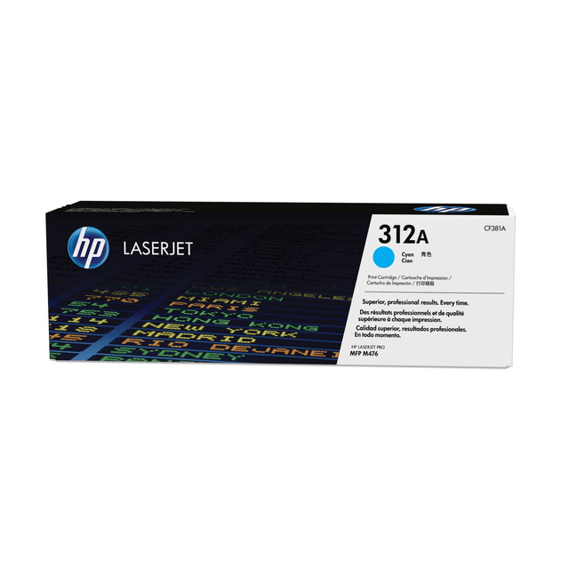 HP 312A Cyan Toner Cartridge 2,700 Pages Original CF381A Single-pack