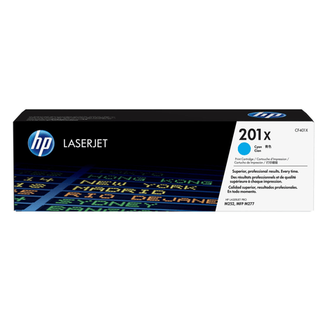 HP 201X Cyan Toner Cartridge 2,300 Pages Original CF401X Single-pack