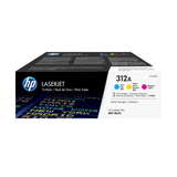 HP 312A Cyan Magenta Yellow Toner Cartridges 2,700 Pages Each Original CF440AM 3-pack