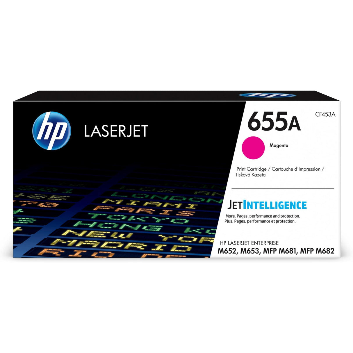 HP 655A Magenta Toner Cartridge 10,500 Pages Original CF453A Single-pack