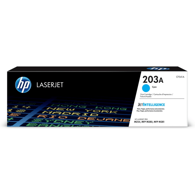 HP 203A Cyan Toner Cartridge 1,300 Pages Original CF541A Single-pack