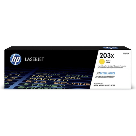 HP 203X Yellow Toner Cartridge 2,500 Pages Original CF542X Single-pack