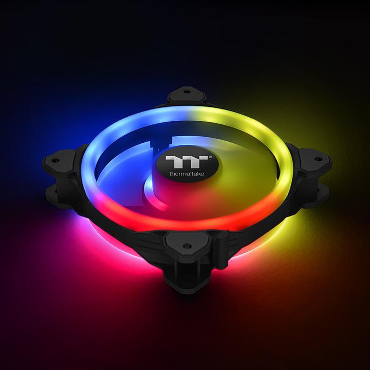 Thermaltake Riing Trio 12 LED RGB Radiator Fan TT Premium Edition Computer Case 120mm 1500rpm CL-F072-PL12SW-A