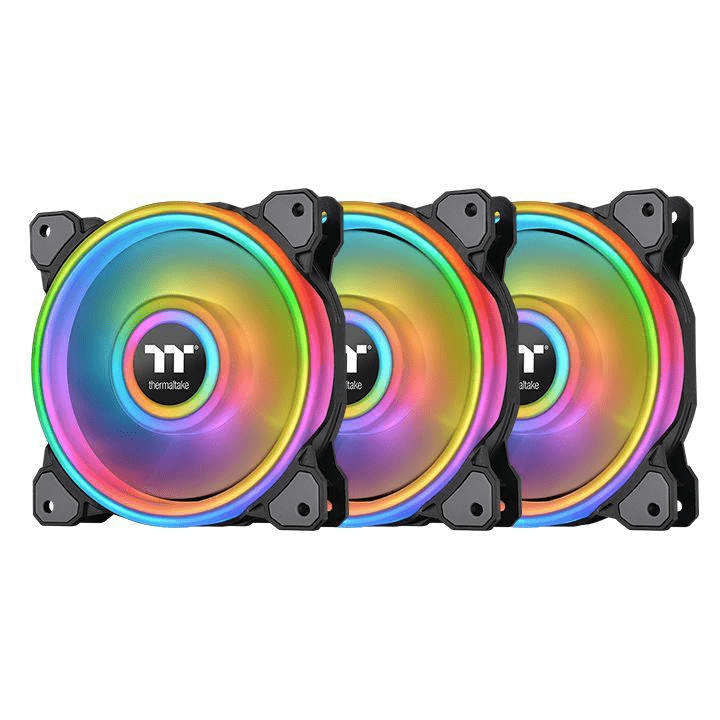 Thermaltake Riing Quad 12 RGB Computer Case Fan 120mm Black 1500rpm CL-F088-PL12SW-A