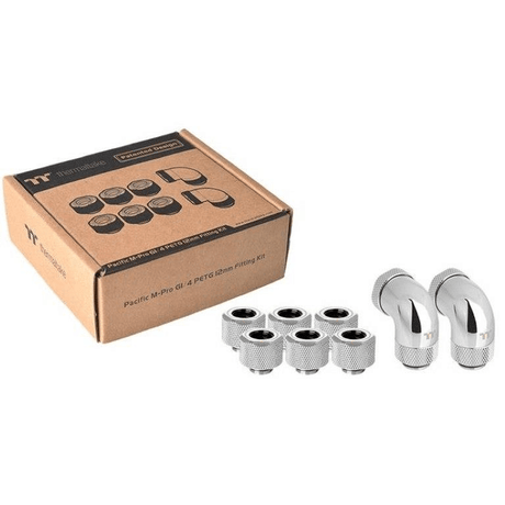 Thermaltake Pacific M-Pro G1/4 PETG 12mm Fitting Kit Chrome CL-W170-CU00SL-B