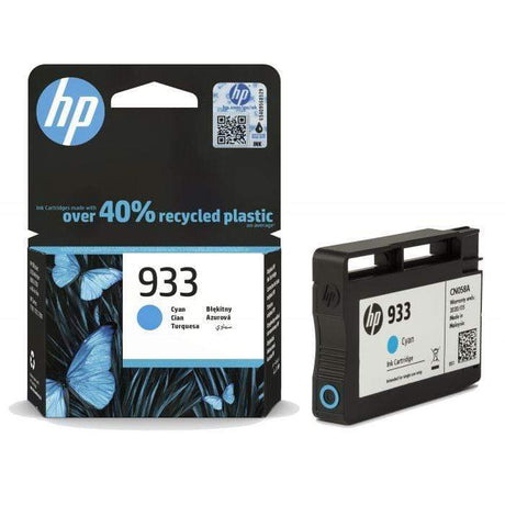 HP 933 Cyan Standard Yield Printer Ink Cartridge Original CN058AE Single-pack