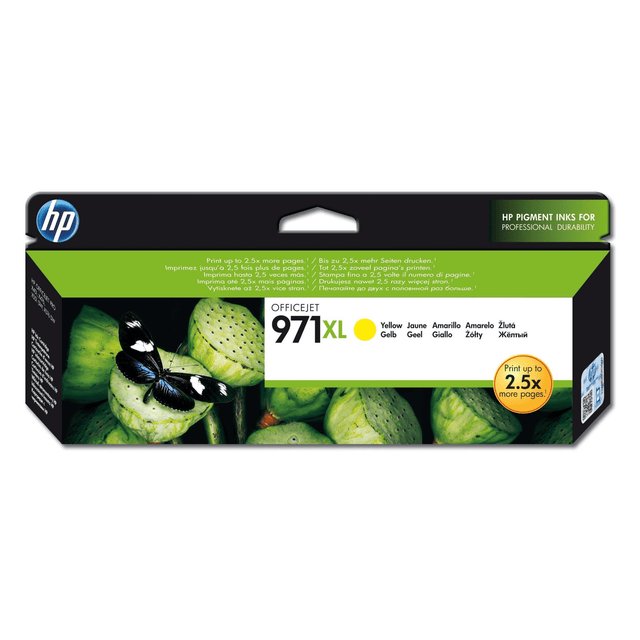 HP 971XL Yellow High Yield Printer Ink Cartridge Original CN628AE Single-pack