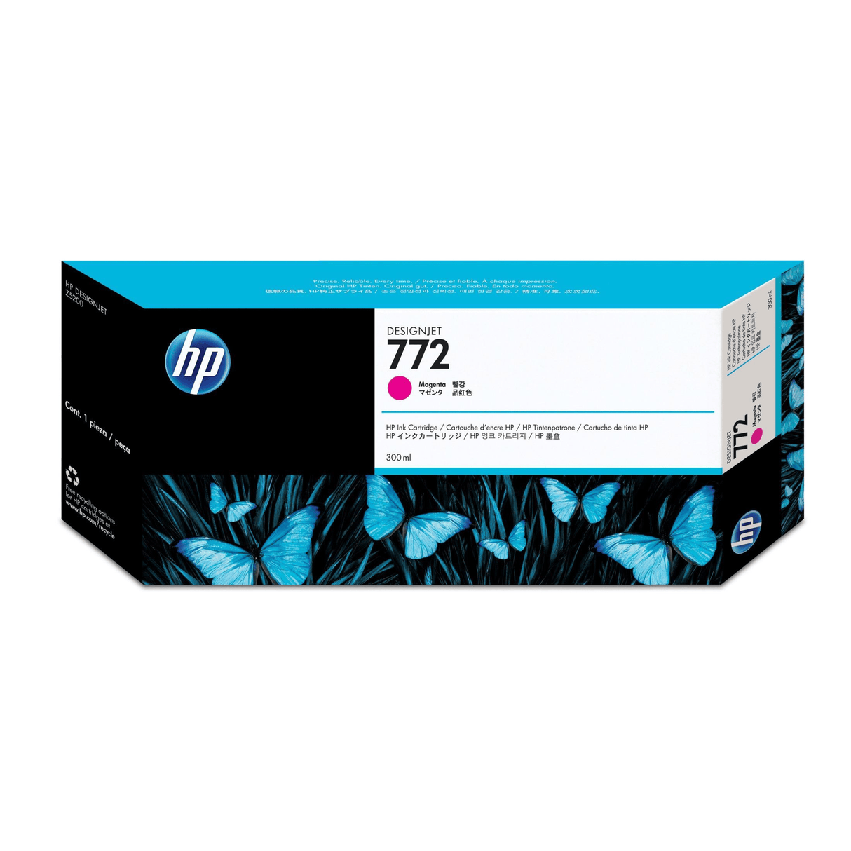 HP 772 300-ml DesignJet Magenta Printer Ink Cartridge Original CN629A Single-pack