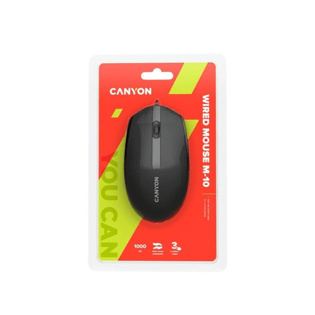 Canyon M-10 Wired USB Optical Mouse With a Smooth Sliding Effect CNE-CMS10B