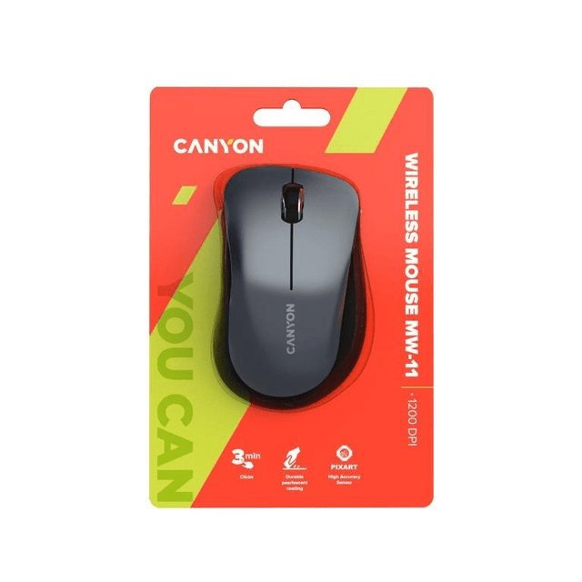 Canyon MW-11 Wireless Optical Mouse With Pixart Sensor Black CNE-CMSW11B