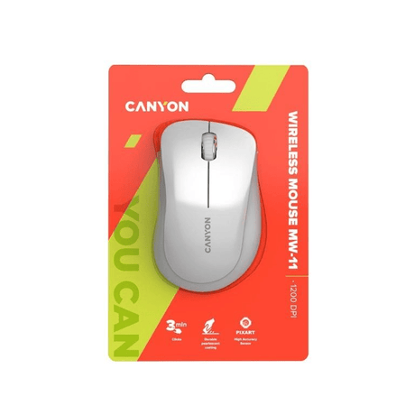 Canyon MW-11 Wireless Optical Mouse With Pixart Sensor Pearl White CNE-CMSW11PW