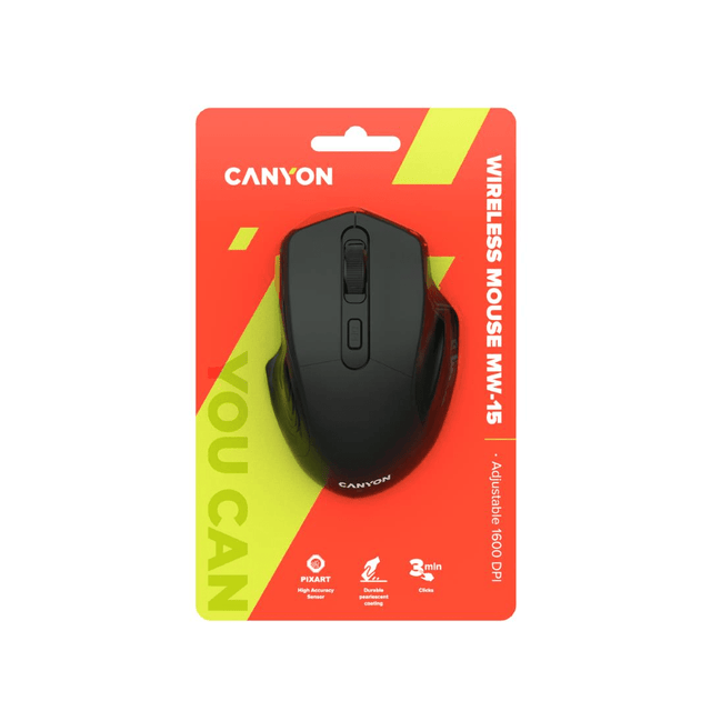 Canyon MW-15 Wireless Mouse - Black CNE-CMSW15B