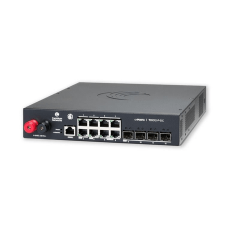 Cambium Networks cnMatrix TX1012-P 8-port Gigabit PoE Tower Managed Switch with 4-port SFP+ CNM-TX1012-P-DC